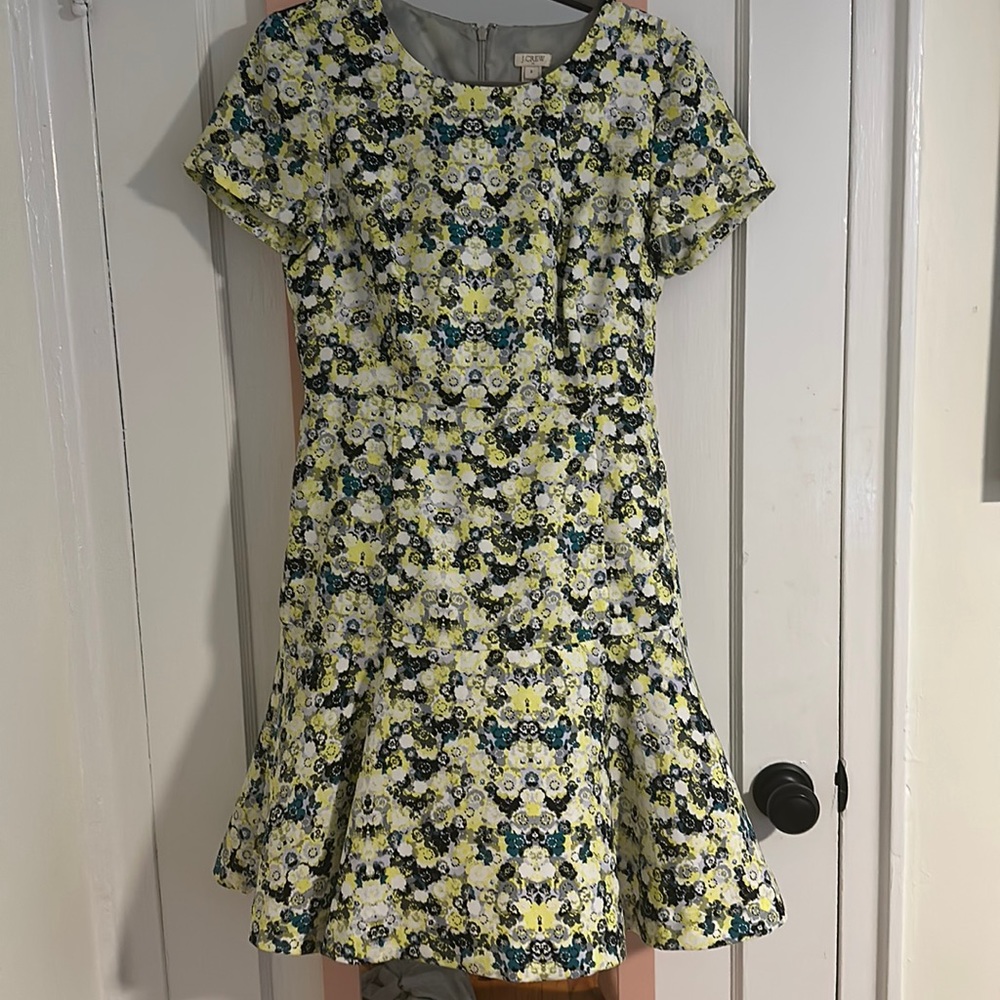 J.Crew Floral Print Short Sleeve Dress